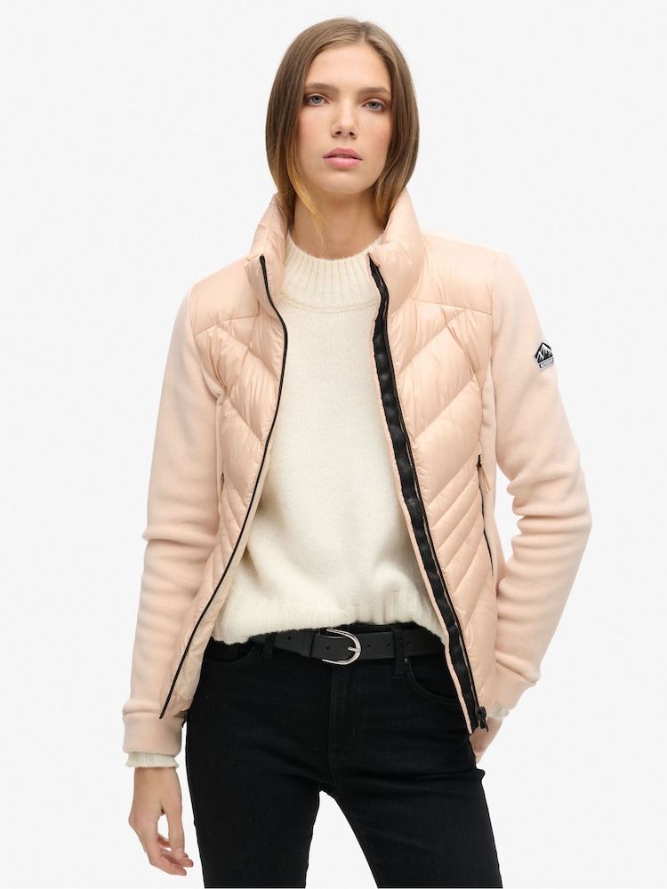 Superdry Frappe Beige Storm Fleece Jacket - Image 2 of 5