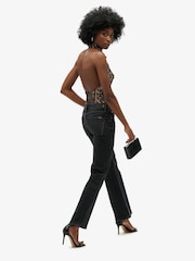 Superdry Gold Cowl Halter Neck Sequin Blouses - Image 2 of 6