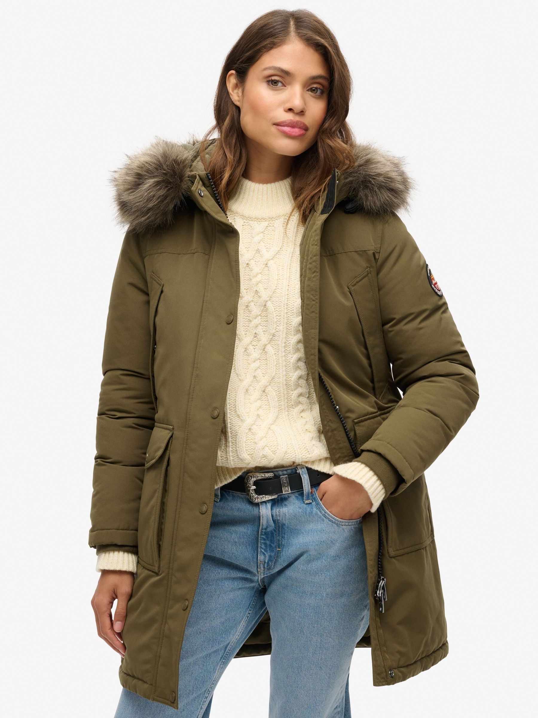 Superdry grey parka 2025