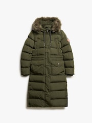 Caqui militar - Chaqueta larga de piel sintética Everest de Superdry - Imagen 11 de 12
