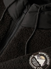 Schwarz - Superdry Everest Hybrid-Bomberjacke - Bild 6 von 7