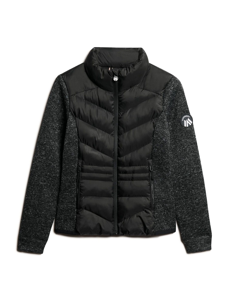 Superdry Black Storm Knit Hybrid Jacket - Image 2 of 3
