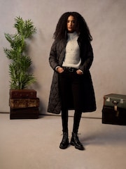 أسود - معطف طويل مبطن من Superdry - Image 1 of 8