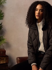 أسود - معطف طويل مبطن من Superdry - Image 2 of 8