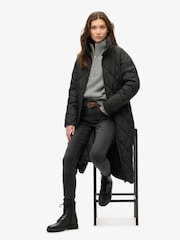 أسود - معطف طويل مبطن من Superdry - Image 4 of 8