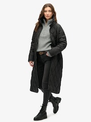 أسود - معطف طويل مبطن من Superdry - Image 5 of 8