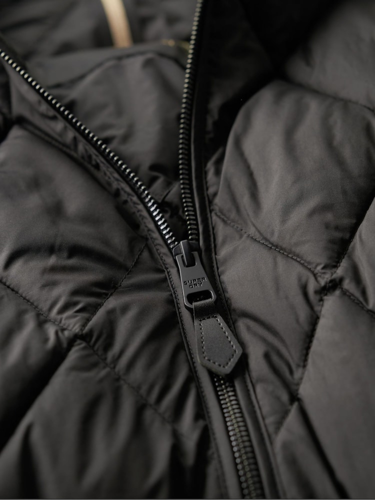 أسود - معطف طويل مبطن من Superdry - Image 8 of 8