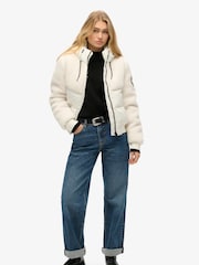 Superdry Off White Everest Bomber Hybrid Jacket - Image 2 of 7