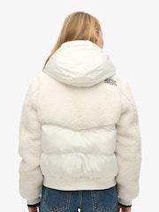 Superdry Off White Everest Bomber Hybrid Jacket - Image 3 of 7