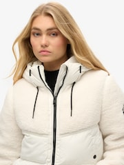 Superdry Off White Everest Bomber Hybrid Jacket - Image 4 of 7
