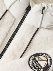 Superdry Off White Everest Bomber Hybrid Jacket - Image 6 of 7
