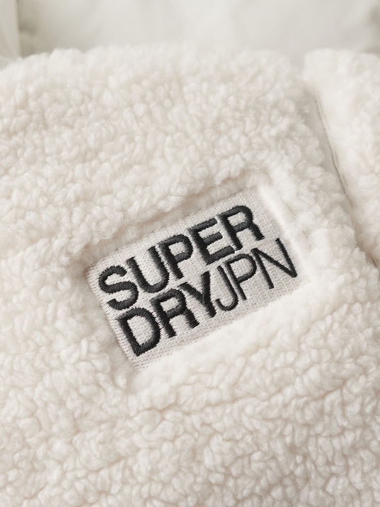 Superdry Off White Everest Bomber Hybrid Jacket - Image 7 of 7