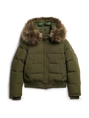 Superdry Army Khaki Everest Hooded Bomber Jacket - Image 1 of 3
