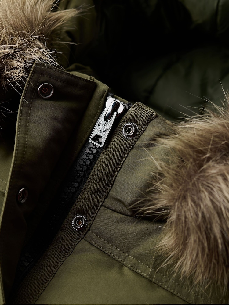 Vojaški haki - Superdry Everest s kapuco Bomber kako; suknjič - Slika 3 iz 3 Vojaški haki - Superdry Everest s kapuco Bomber kako; suknjič - Slika 3 iz 3