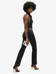 Superdry Black Cowl Halter Neck Sequin Blouses - Image 2 of 6