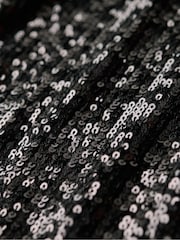 Superdry Black Cowl Halter Neck Sequin Blouses - Image 6 of 6