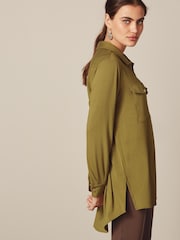 Khaki Green Zip Utility Tunic - Image 2 of 4