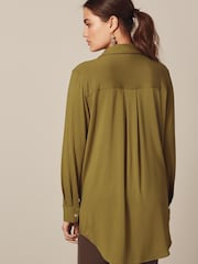 Khaki Green Zip Utility Tunic - Image 3 of 4