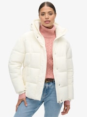 Superdry Star White Montpellier Duvet Jacket - Image 1 of 6