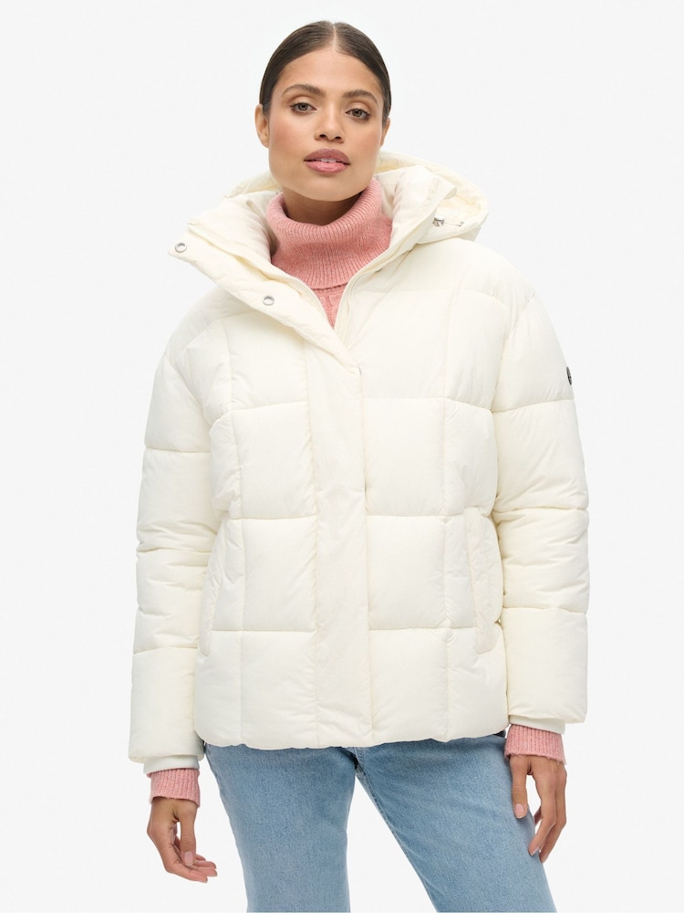 Superdry Star White Montpellier Duvet Jacket - Image 2 of 6