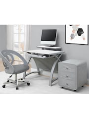 Jual Grey Helsinki Wooden Computer Desk - Image 3 of 4