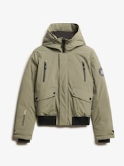 Superdry Dusty Olive Green City Padded Bomber Jacket - Image 4 of 4