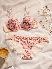 Multicolour Print Brazilian Microfibre And Lace Knickers - Image 6 of 6