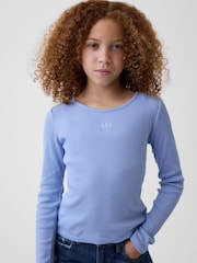 Gap Blue Mini Logo Long Sleeve T-Shirt (4-13yrs) - Image 1 of 4