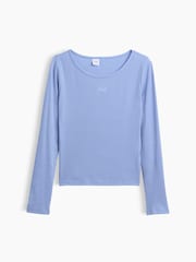 Gap Blue Mini Logo Long Sleeve T-Shirt (4-13yrs) - Image 3 of 4