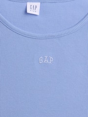Gap Blue Mini Logo Long Sleeve T-Shirt (4-13yrs) - Image 4 of 4