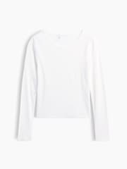 Gap White Mini Logo Long Sleeve T-Shirt (4-13yrs) - Image 3 of 4