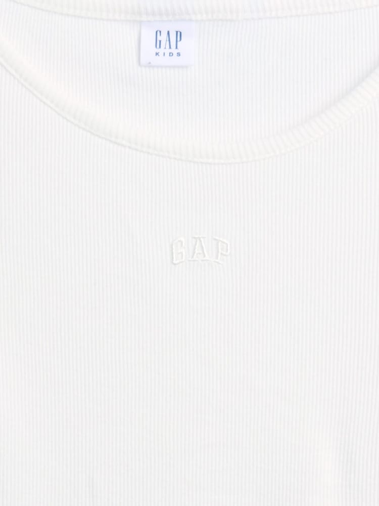 Gap White Mini Logo Long Sleeve T-Shirt (4-13yrs) - Image 4 of 4