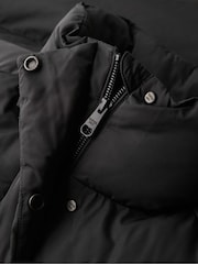Superdry Black Mid Length Puffer Jacket - Image 5 of 5