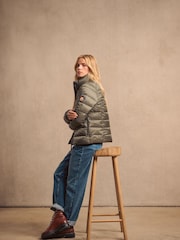 Superdry Dusty Olive Green Fuji Quilt Padded Jacket - Image 3 of 10