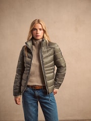 Superdry Dusty Olive Green Fuji Quilt Padded Jacket - Image 5 of 10
