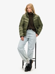 Superdry Dusty Olive Green Fuji Quilt Padded Jacket - Image 8 of 10