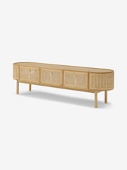 MADE.COM Natural Oak and Rattan Ankhara TV Unit - Image 1 of 3