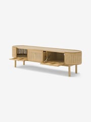 MADE.COM Natural Oak and Rattan Ankhara TV Unit - Image 2 of 3