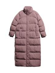 Superdry Flint Purple Maxi Longline Puffer Jacket - Image 4 of 5