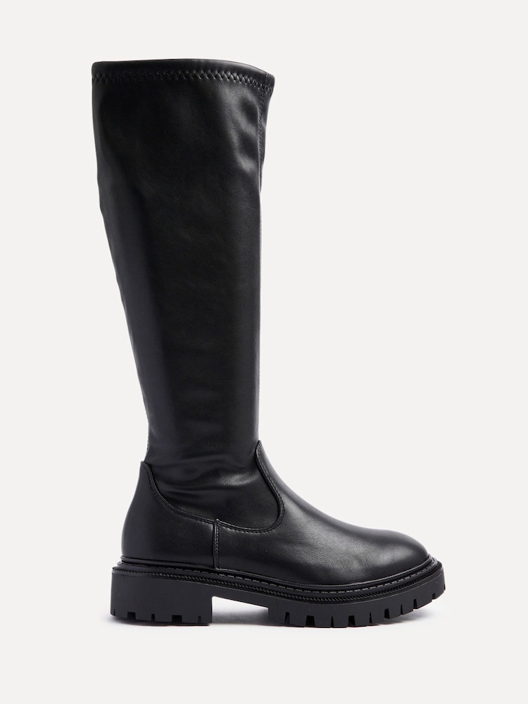 Linzi Black Hallie High Leg Stretch Boots - Image 2 of 5
