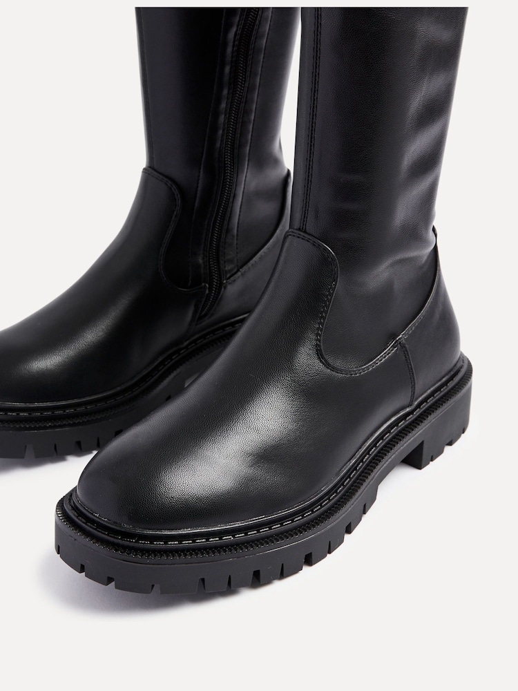 Linzi Black Hallie High Leg Stretch Boots - Image 5 of 5