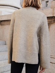 Neutral Sequin High Neck Long Sleeve Jumper - Image 2 of 5