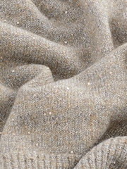 Neutral Sequin High Neck Long Sleeve Jumper - Image 5 of 5