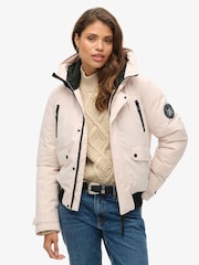 Superdry Off Grey City Padded Bomber Jacket - Image 3 of 7