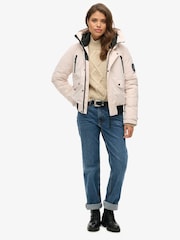 Superdry Off Grey City Padded Bomber Jacket - Image 5 of 7