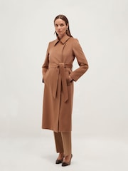 Hobbs Dark Brown Petite Livia Coat - Image 1 of 4