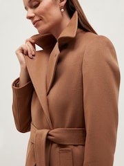 Hobbs Dark Brown Petite Livia Coat - Image 3 of 4