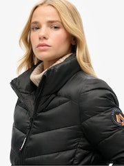 Superdry Black Fuji Quilt Padded Jacket - Image 4 of 6