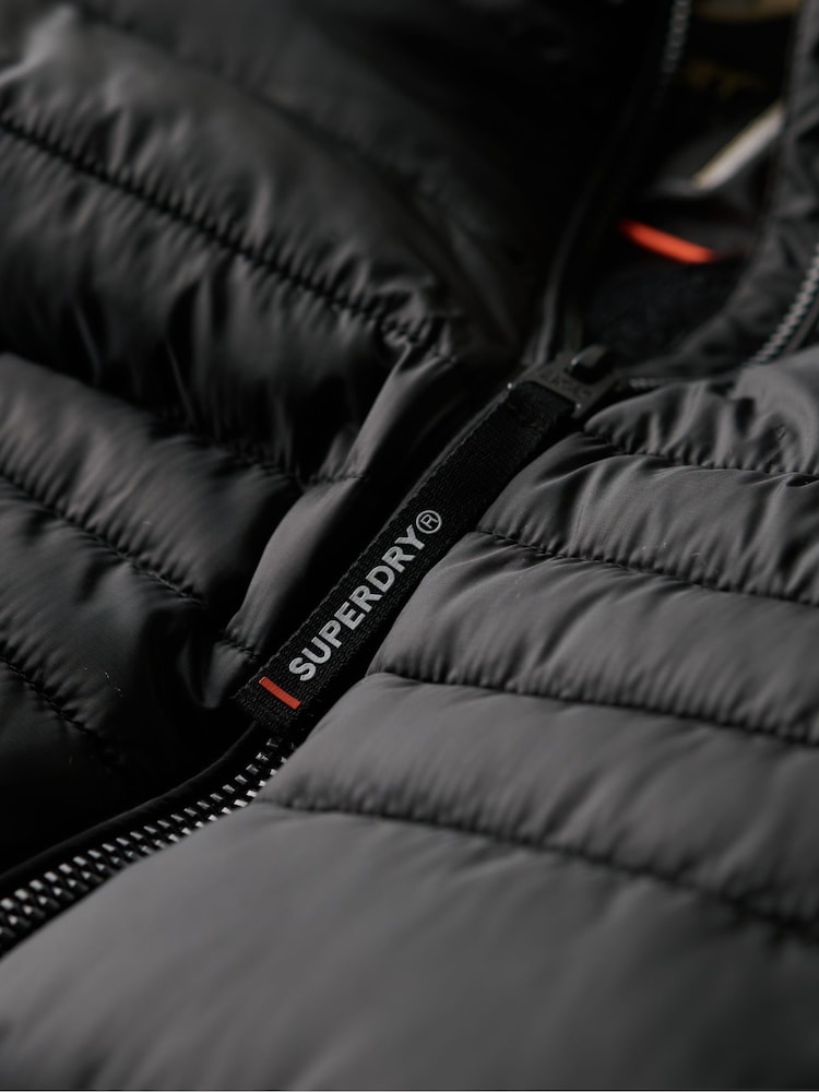 Superdry Black Fuji Quilt Padded Jacket - Image 6 of 6