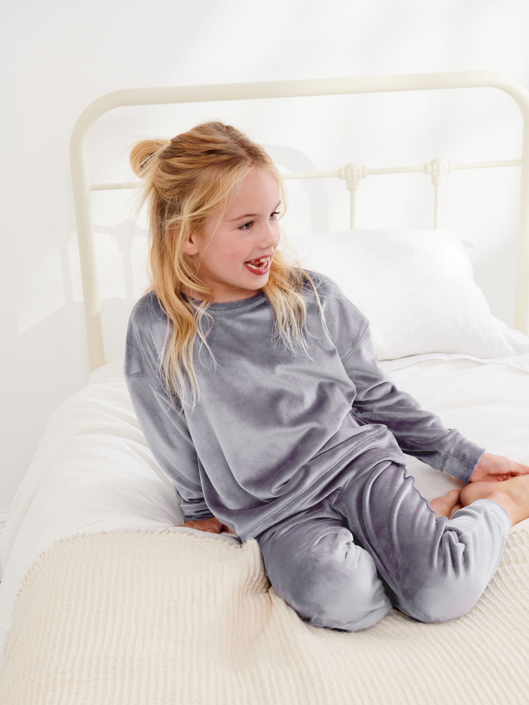 Buy Grey Velour Lounge Set 3 16yrs from the Next UK online shop